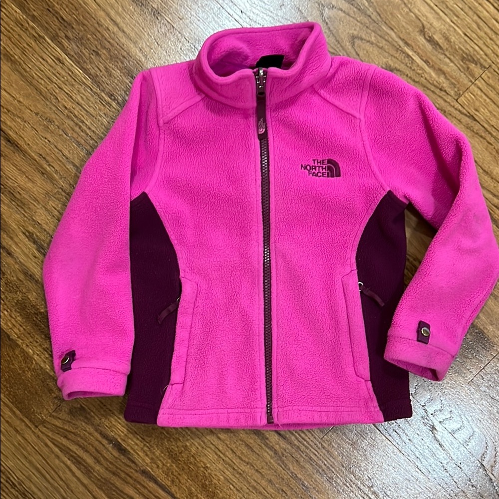 The North Face Magenta and Burgundy Fleece Jacket